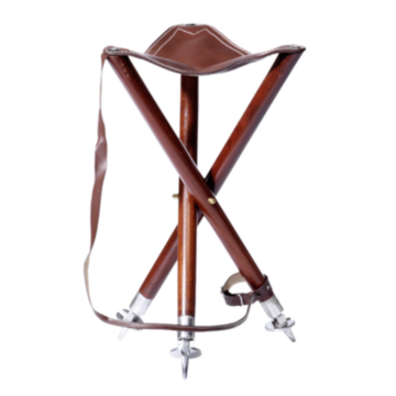 Lovski stol lesen s kovinskimi konicami 55 cm